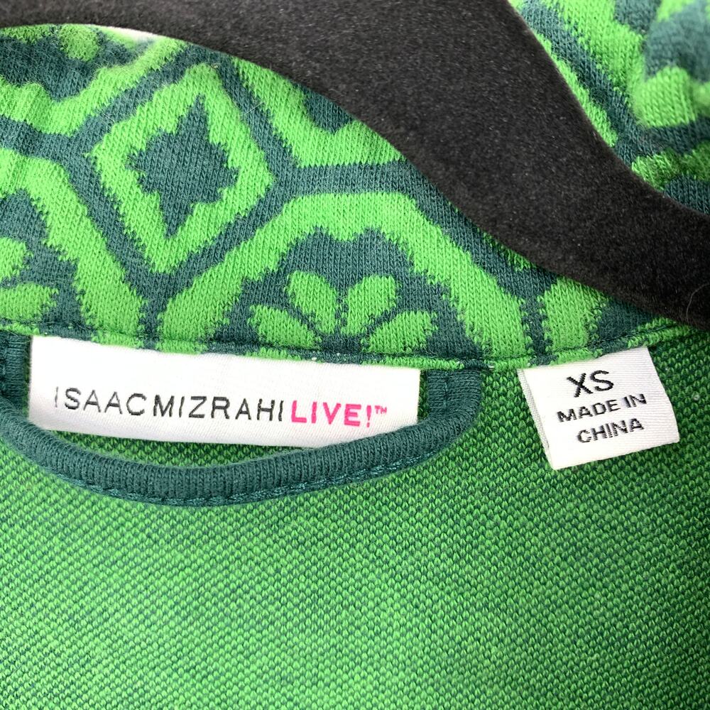 Isaac Mizrahi Live Jacket Women's Size XS Button Front Long Sleeve Green - Picture 5 of 7
